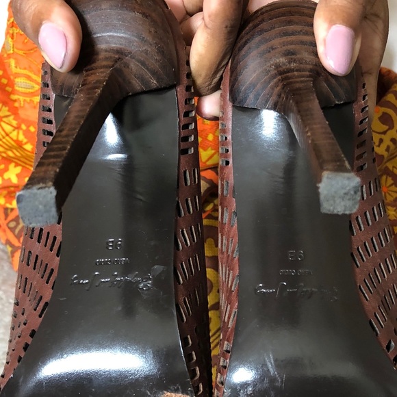 Dark Brown Elizabeth & James Mules - Picture 6 of 6